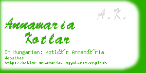 annamaria kotlar business card